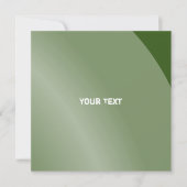 Moderner, grüner monochromer, moderner, schattiert karte (Vorderseite)