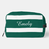 Moderner grüner Name Waschbeutel (Rückseite)