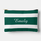 Moderner grüner Name Zubehörtasche (Vorderseite)