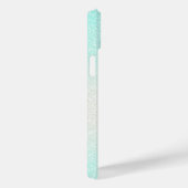 Moderner Grüner Silberbarsch Ombre Glitzer Mit Mon Case-Mate iPhone Hülle (Rückseite / Rechts)