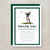 Moderner grüner Sport Golf Geburtstag  Dankeskarte