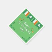 Moderner Grüner St. Patrick's Day Serviette (Ecke)