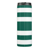 Moderner grüner Strickskriptname Thermosbecher (Rückseite)