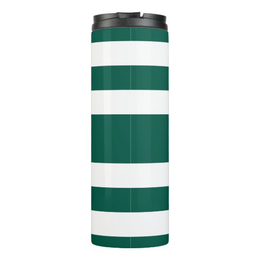 Moderner grüner Strickskriptname Thermosbecher (Rückseite)