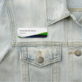 Moderner Grüner Swirl Mitarbeiter Namensschild (Beispiel)