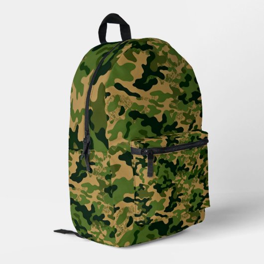 Moderner grüner Tarnrucksack – Premium Armee Bedruckter Rucksack (Rückseitige Ecke links)