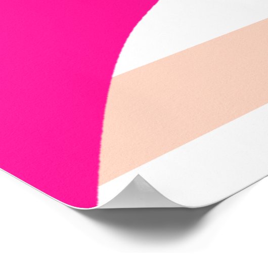 Moderner grüner Tennisball-Ball Rosa Name Poster (Ecke)