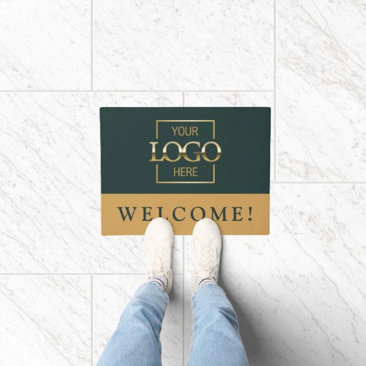 Moderner grüner Werbe-Logo-Firmen-Eingangsteppich Fußmatte (Indoor)