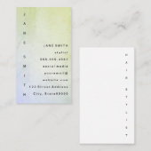 Moderner Grunge mit vertikalem Text Visitenkarte (Vorne/Hinten)