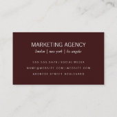 Moderner Grunge Schriftart mit Wavy-Muster Visitenkarte (Rückseite)