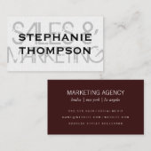 Moderner Grunge Schriftart mit Wavy-Muster Visitenkarte (Vorne/Hinten)