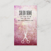 moderner Grungerosa Hairstylist-Haar-Stylist Visitenkarte (Rückseite)