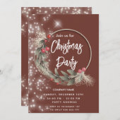 Moderner Grünkranz Einladung (Vorne/Hinten)