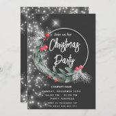 Moderner Grünkranz Einladung (Vorne/Hinten)