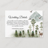 Moderner Grünwald | Aquarellbäume Begleitkarte (Vorderseite)