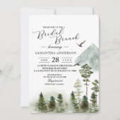 Moderner Grünwald | Aquarellbäume Einladung (Vorderseite)