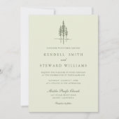 Moderner Grünwald Rustikale Hochzeitseinladung Einladung (Vorderseite)