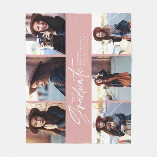 Moderner, gürtelrosa Skript-Abschluss mit mehreren Fleecedecke (Vorderseite)