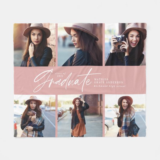 Moderner, gürtelrosa Skript-Abschluss mit mehreren Fleecedecke (Vorderseite (Horizontal))