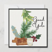 Moderner guter Weihnachten Wintersolstiday Karte (Vorderseite)