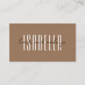 Moderner Haar-Make-up-Artist Monogramm Dunkles Ter Visitenkarte (Vorderseite)