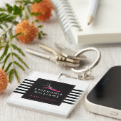 Moderner Haar-Stylist-Schlüsselanhänger Schlüsselanhänger (Vorderseite rechts)