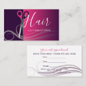 Moderner Haar-Stylist Terminkarte (Vorne/Hinten)