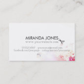 moderner Haar-Stylistrosa Visitenkarte (Rückseite)