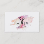 moderner Haar-Stylistrosa Visitenkarte (Vorderseite)