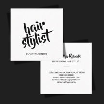 Moderner Haarstylist minimale Schrift weiß und sch