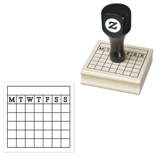 Moderner Habit Tracker Mini Kalender Planer Gummistempel (Stempel)