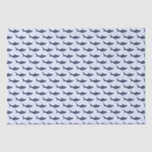 Moderner Hai Baby Wasserfarbe Blau Geburtstag Kind Seidenpapier
