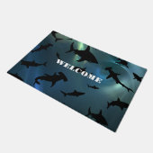 Moderner Hai-Kiefer unter der Meergalaxie Fußmatte (Schrägansicht)