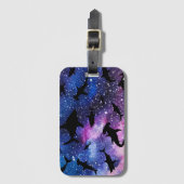 Moderner Hai-Kiefer unter der Meergalaxie Gepäckanhänger (Vorderseite Vertikal)