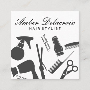 Moderner Hairstylist Quadratische Visitenkarte