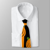 Moderner Halloween-Kürbis in Orange und Schwarz Krawatte (Gebunden)