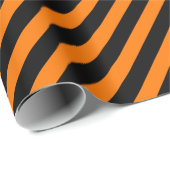 Moderner Halloween Orange Black Birthday Custom Te Geschenkpapier (Rolleneckpunkt)