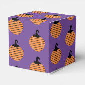 Moderner Halloween Pumpkin Trick oder Treat Candy Geschenkschachtel (Rückseite)