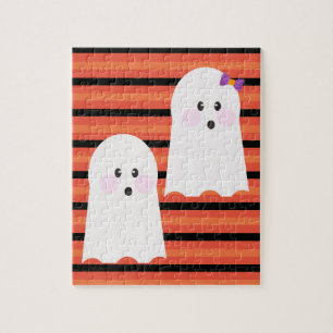 Moderner Halloween Süßer Geist Puzzle