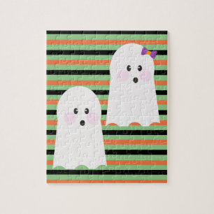 Moderner Halloween Süßer Geist Puzzle