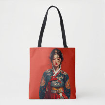 Moderner Hanbok-Porträt-Tote-Bag