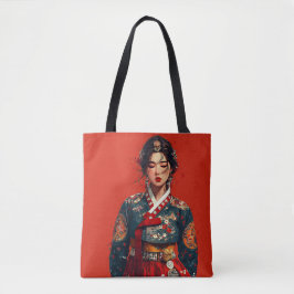 Moderner Hanbok-Porträt-Tote-Bag Tasche