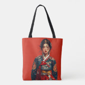 Moderner Hanbok-Porträt-Tote-Bag Tasche (Rückseite)