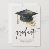 Moderner, handgeschriebener Abschluss Ankündigung (Vorderseite)