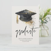 Moderner, handgeschriebener Abschluss Ankündigung (Stehend Vorderseite)