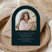 Moderner handgeschriebener Arch-Foto-Abschluss Einladung