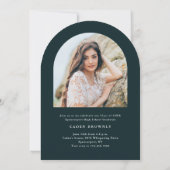 Moderner handgeschriebener Arch-Foto-Abschluss Einladung (Rückseite)