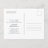 Moderner handgeschriebener Arch-Foto-Abschluss Postkarte (Rückseite)