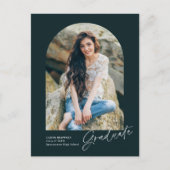 Moderner handgeschriebener Arch-Foto-Abschluss Postkarte (Vorderseite)