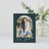 Moderner handgeschriebener Arch-Foto-Abschluss Postkarte (Stehend Vorderseite)